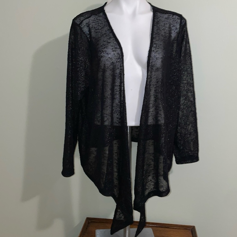 Black high-low sweater